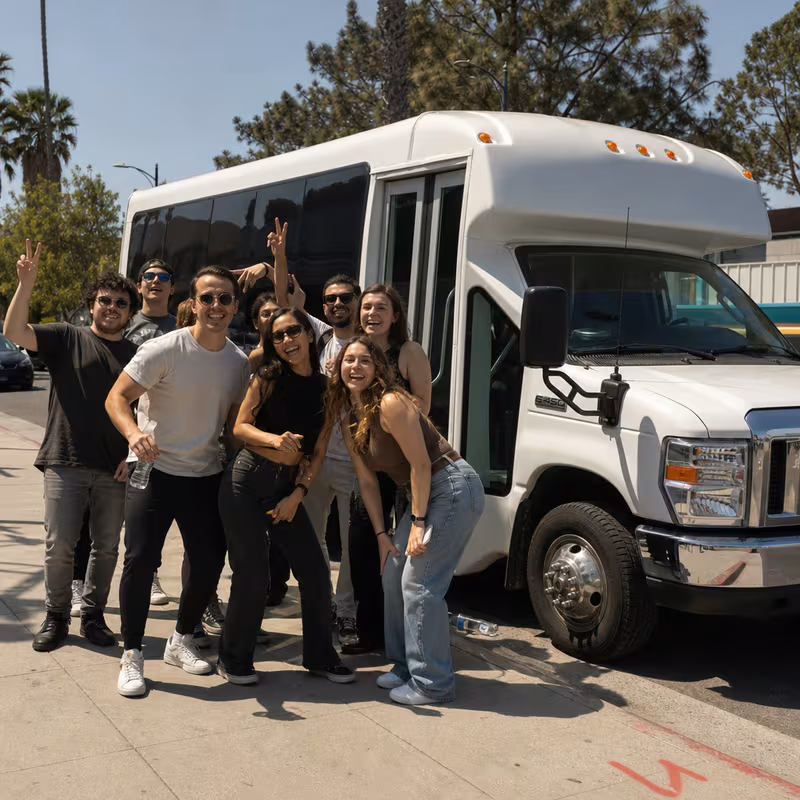 Black Mercedes Sprinter van staged for an Naperville Concert Transportation group