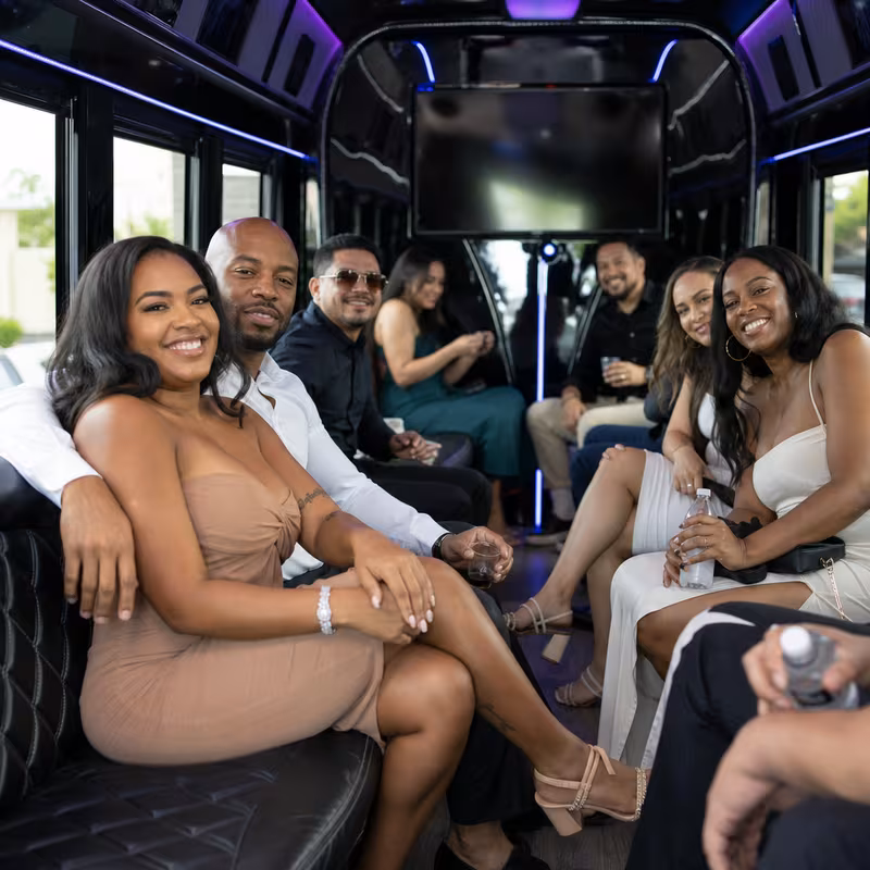 Black Mercedes Sprinter van staged for an Naperville Private Event Transportation group