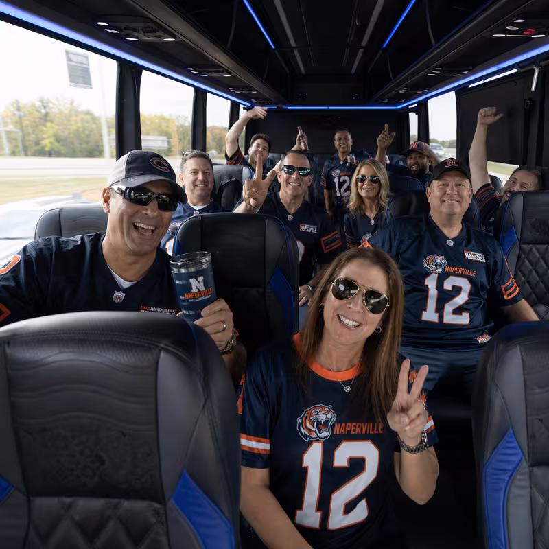 Naperville Sporting Event Transportation fleet vehicle