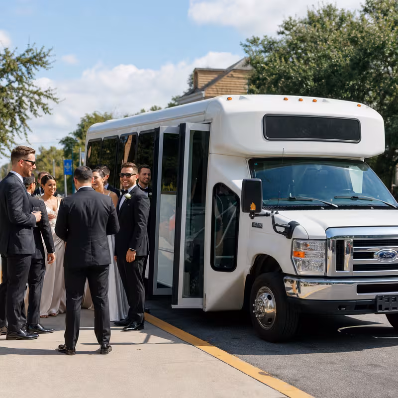 Naperville Wedding Transportation fleet vehicle