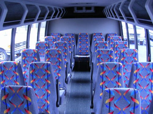 Evanston 24 Passenger Mini Bus Interior