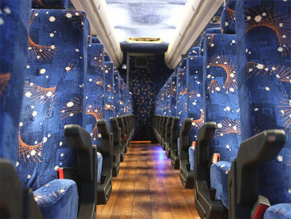Aurora 50 passenger Charter Bus Interior