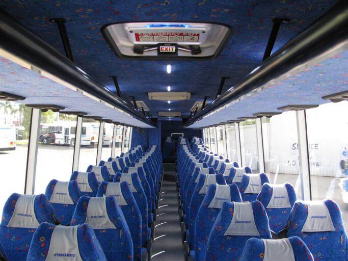 Aurora 56 Passenger Charter Bus Interior