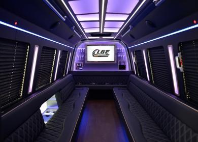 Madison 18 Passenger Limo Bus Interior