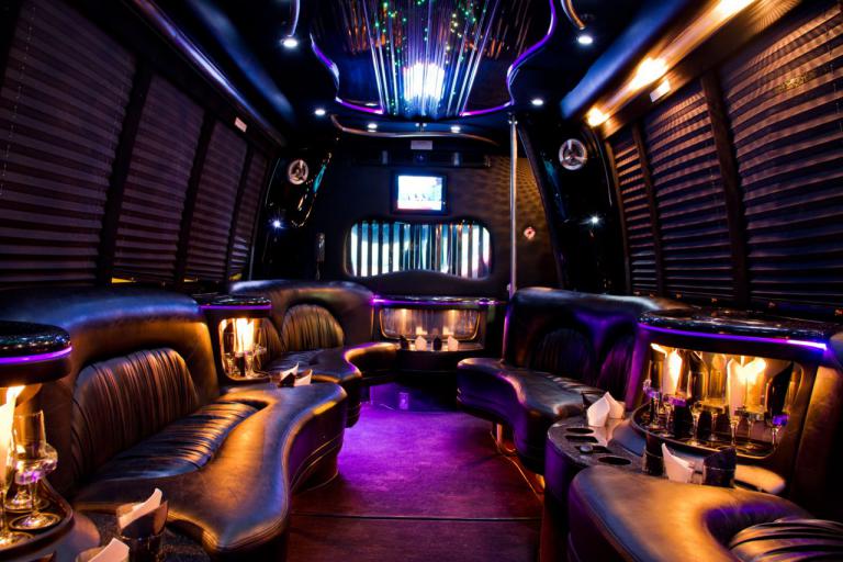 Skokie 22 Passenger Party Bus Interior