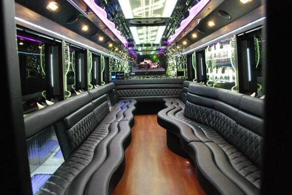 Hammond 25 Passenger Limo bus Interior