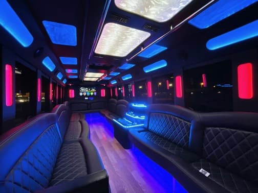 Milwaukee 35 Passenger Party Bus Interior