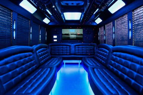 Skokie 36 Passenger Party Bus Interior