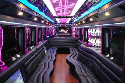 Hammond 50 Passenger Party Bus Interior